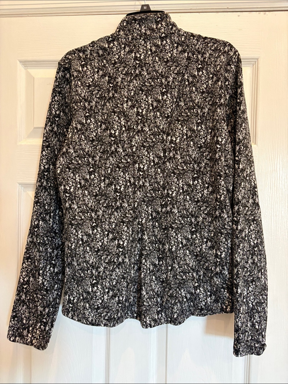 Spyder Women's Black & White Marled Quarter-Zip Teddy Jacket - Picture 3 of 3